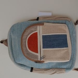 Unisex Handmade Hemp Small Backpack